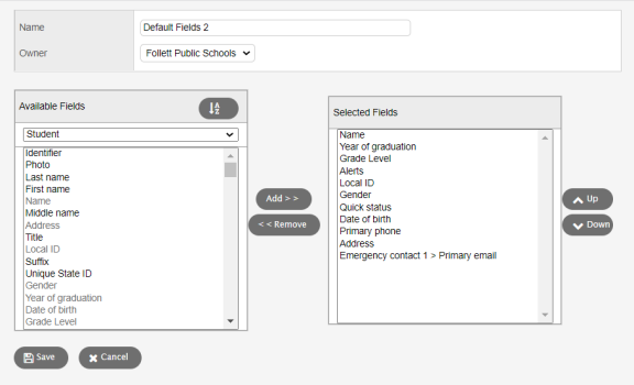 Create or Edit a Sort Order